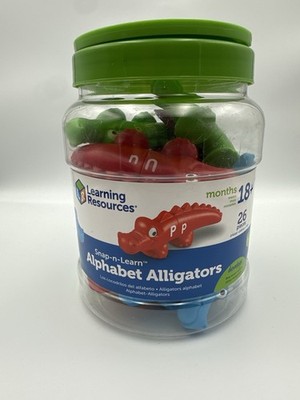 Learning Resources Snap N Learn Alphabet Alligators 26 Double Sided Pieces