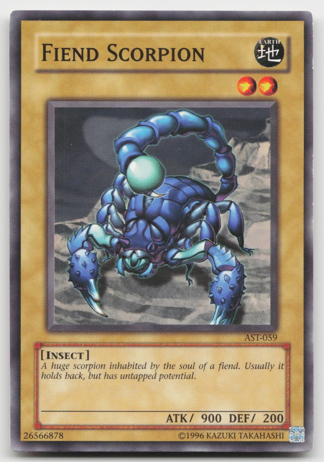 Fiend Scorpion AST-059 Common Ancient Sanctuary Yu-Gi-Oh Unlimited LP