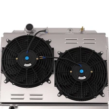 3 Row Aluminum Radiator Fan Shroud Relay Kit for Ford Mustang V8 5.0L 1968-1969