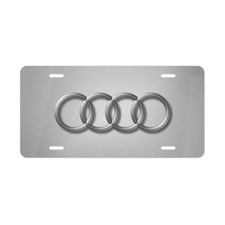 Audi Logo Vanity License Plate Car Tag Aluminum Metal Steel Style Audi Logo Vanity License Plate Car Tag Aluminum Metal Steel Style