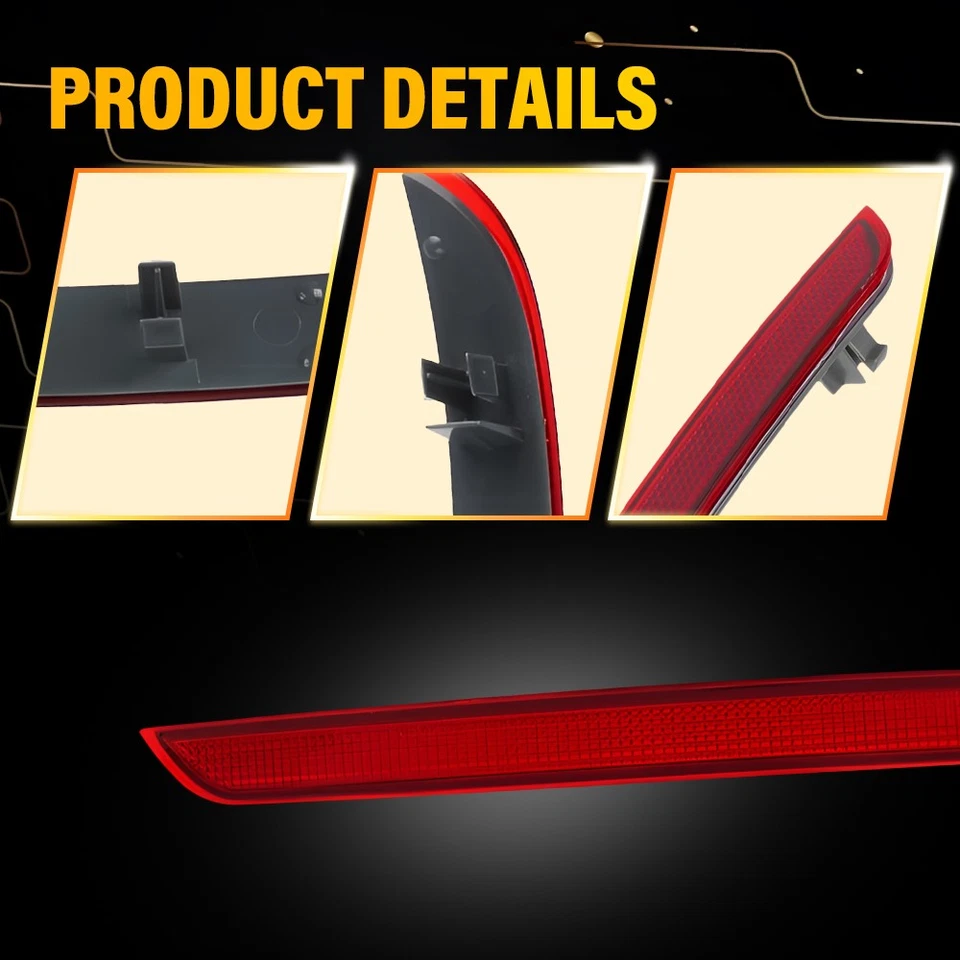 2X Reflector de parachoques trasero para Mercedes Benz ML350 GLE350 GLE400 ML63 AMG 12-15 EA Foto 3 de 4