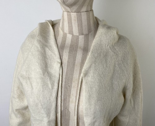 MAX MARA Beige Wool Angora Open Virgin Cardigan Sweater Size M - Picture 6 of 18