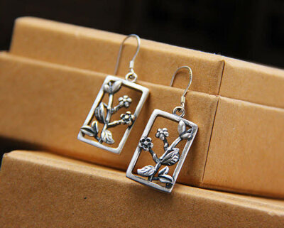 Un Paio Di Orecchini A Goccia Tibetani In Argento Tibetano Fatti A Mano. - Italia - Foto 7