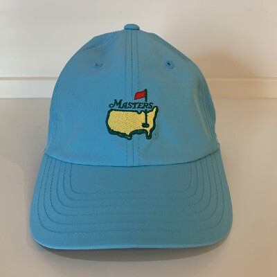 Masters American Needle Hat Adjustable Hook And Loop Turquoise Blue Lightweight