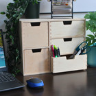 Holzschublade | Mini-Kommode mit Ablage für Kleinteile | 5 Schubladen