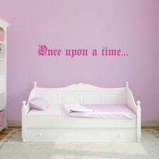 Once Upon A Time Wall Decal - Kids, Nursery, Fairy Tale, Vinyl Wall Sticker