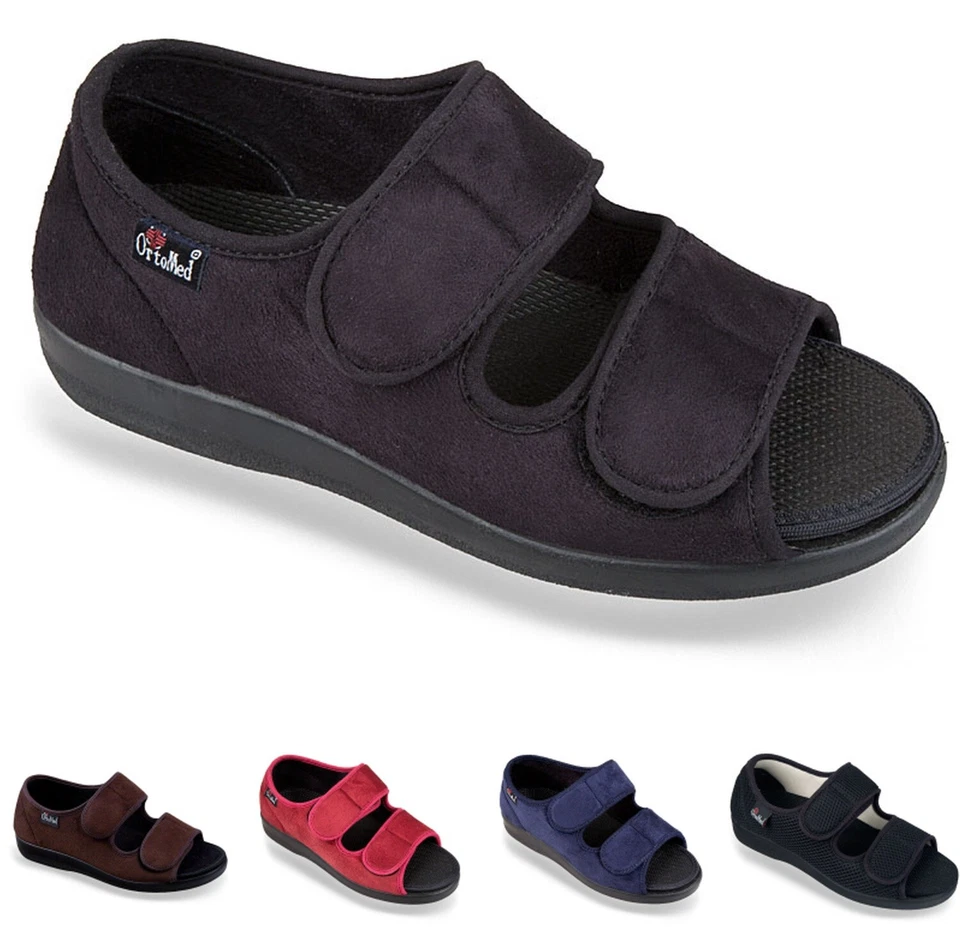 OrtoMed Klettsandale Weite H Senioren Schuhe Verbandschuhe Rehaschuhe Einlage