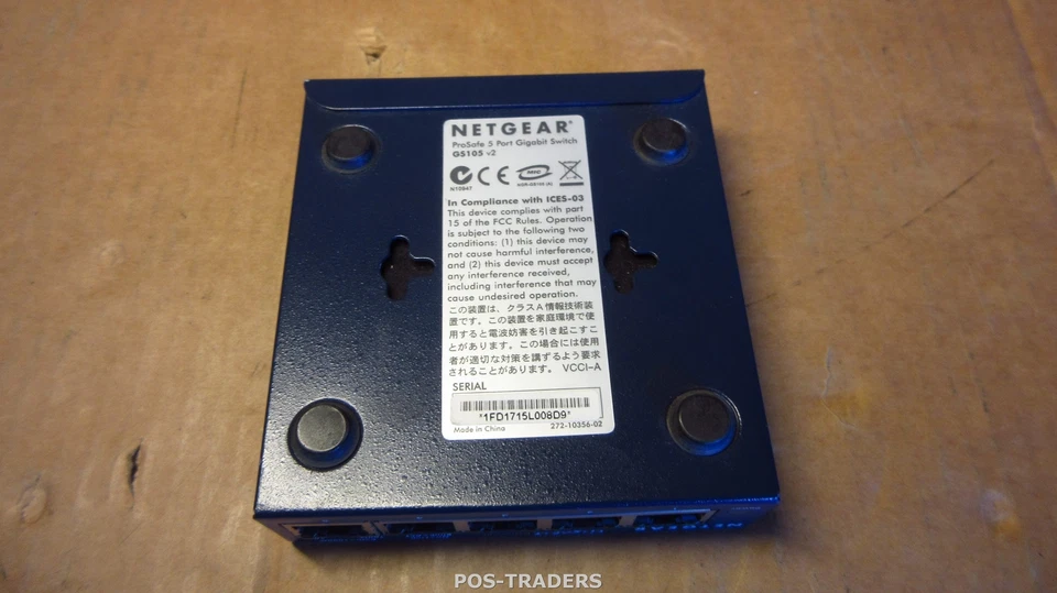 NETGEAR GS105 v2 ProSafe 5-Port Gigabit Desktop Switch 10/100/1000 Mbps EXCL PSU - Bild 3 von 4