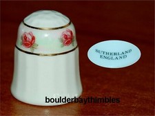 TCC THIMBLE - SUTHERLAND CHINA 'Ring of Roses - Classic Rose' 1990 ENGLAND