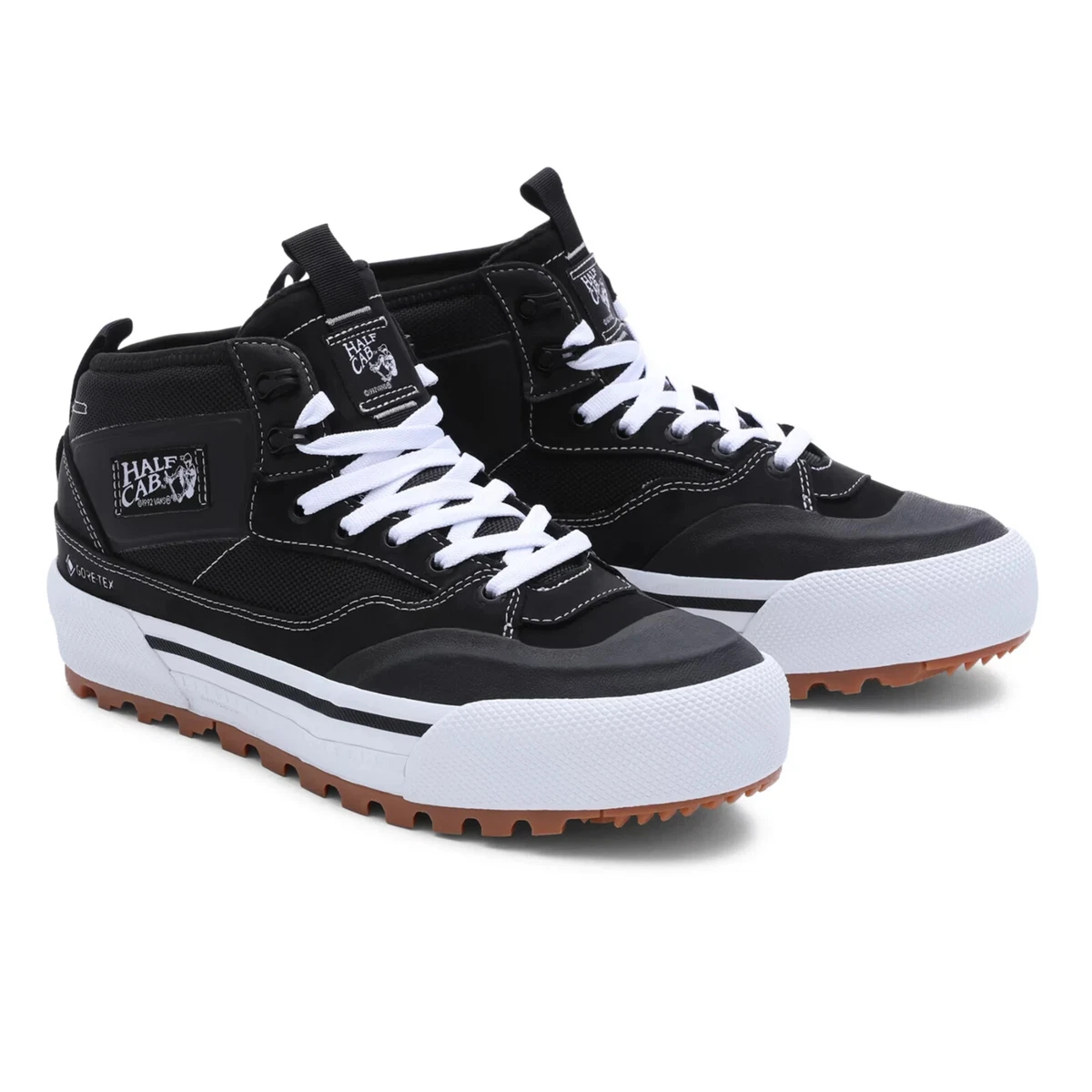 Vans half cab black and white sale