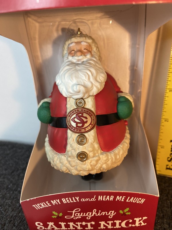 2013 Hallmark Laughing Saint Nick-Christmas Tree ornament - New in Box