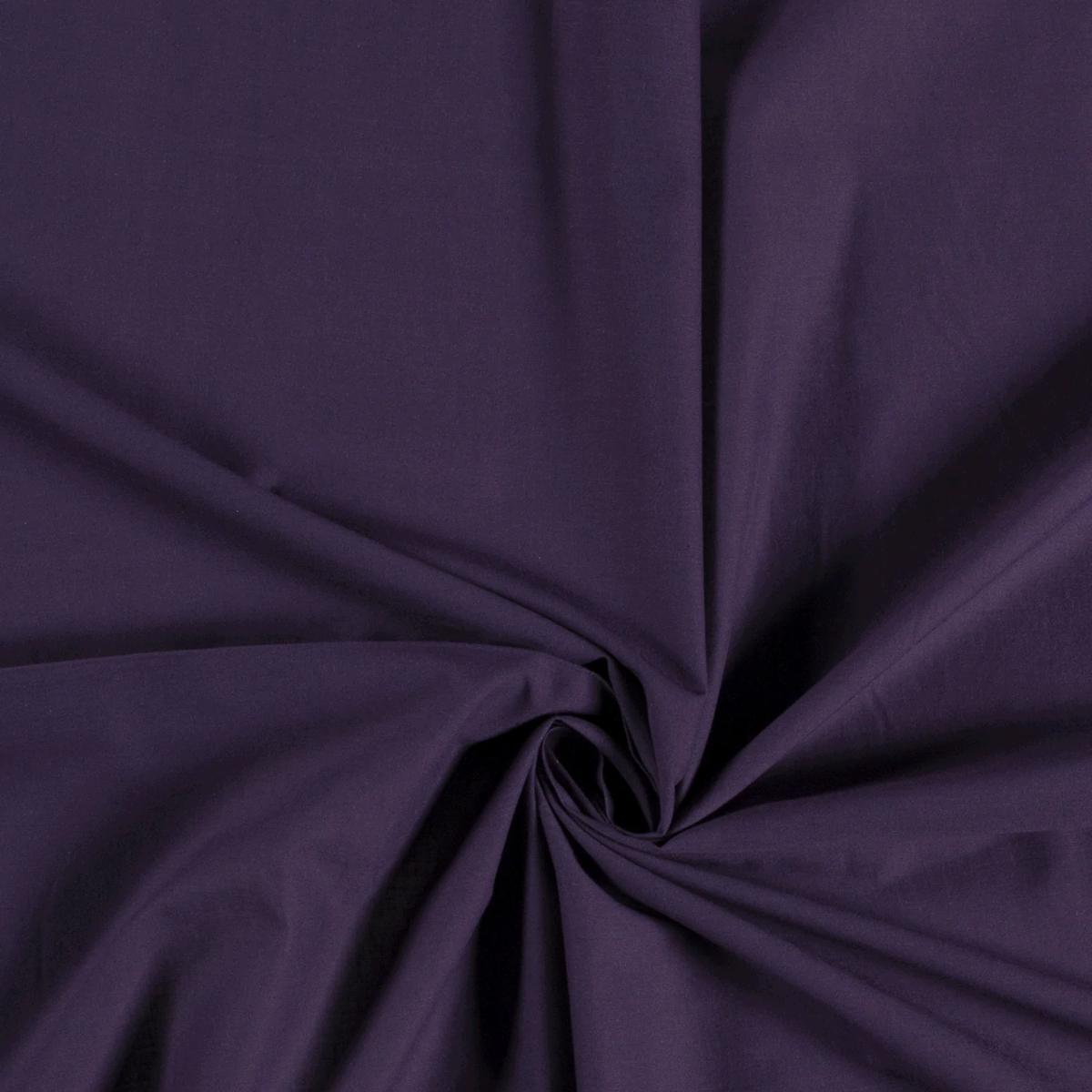 Soft 100% Cotton Voile Fabric in Purple - Lightweight & Breathable Material