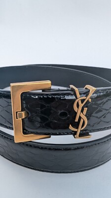【SAINT LAURENT】Cassandra belt スムースレザー Cassandre Belt with square buckle in smooth leather | Saint