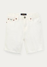 Polo Ralph Lauren Boy's Slouch Slim Fit Denim Short Finn Wash White Size 6 NWT