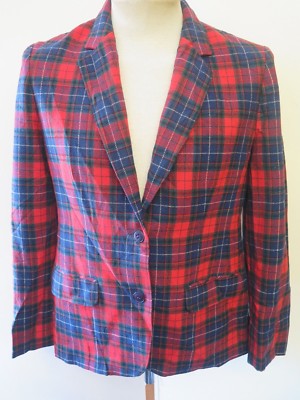 Original Pendleton Wolljacke Schottenkaro/Karo gemustert UK 12 Euro 40 - rot