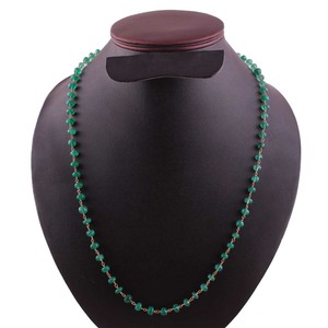 Cheap Online Outlet Onyx Gemstone Necklace For Casual Use Green Onyx Metal Chain Unisex Necklace Factory Outlet Cheap Theviewsamui Com