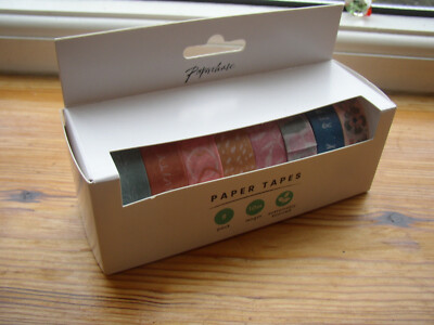 Neu 8er Set Washi Papierband 10m Serenity Pastell Blumen Geburtstag Geschenk Paperchase