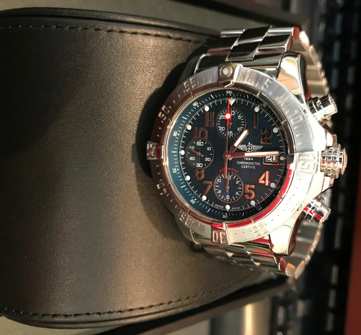 Breitling A13380 Stainless Steel Blue Dial Avenger 46MM
