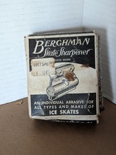 Vintage BERGHMAN SKATE SHARPENER Pat'd 1920, Hand Held