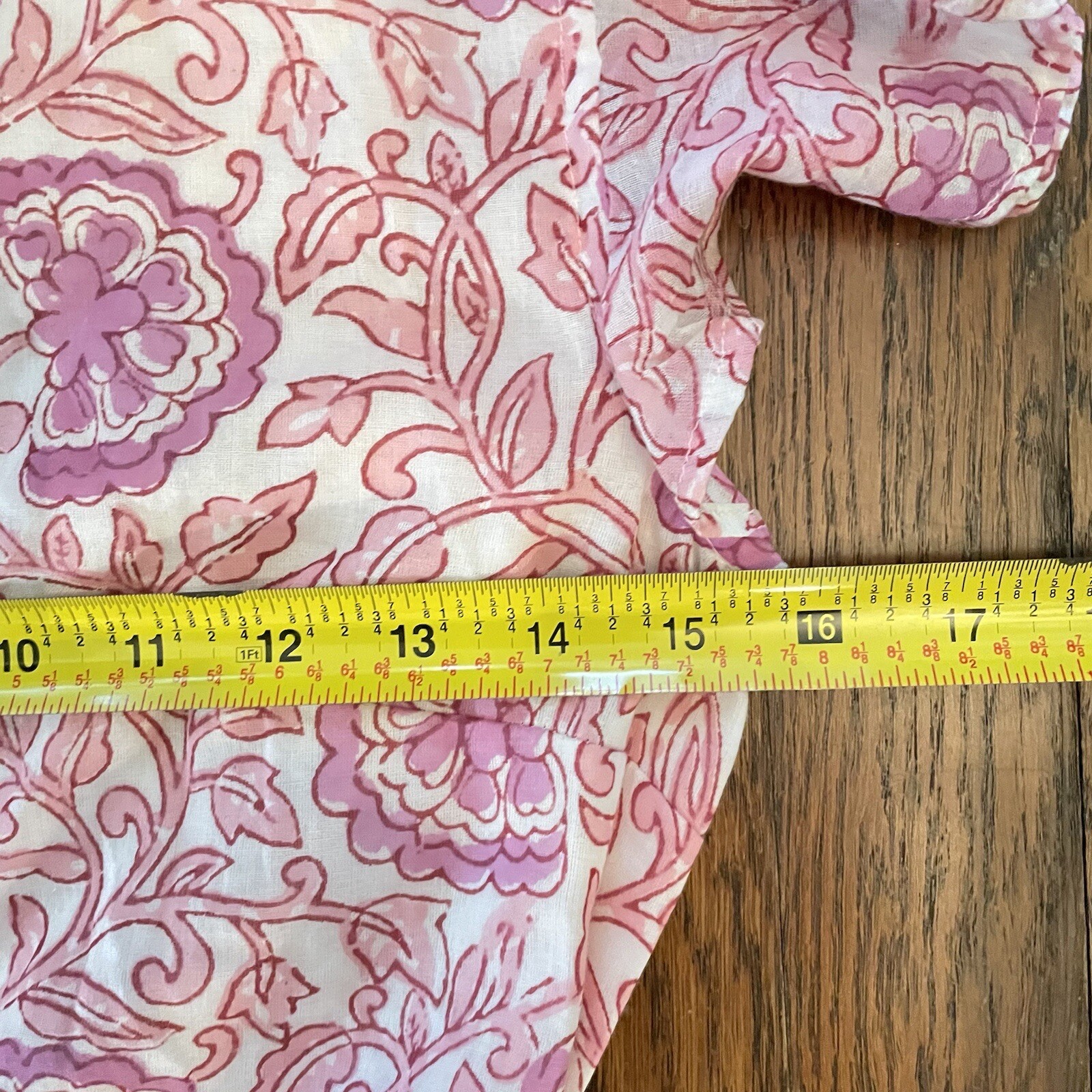 Oliphant Dress SZ XS Womens Maxi Tiered Pink White Ruffle Neck Sleeves Button eBay