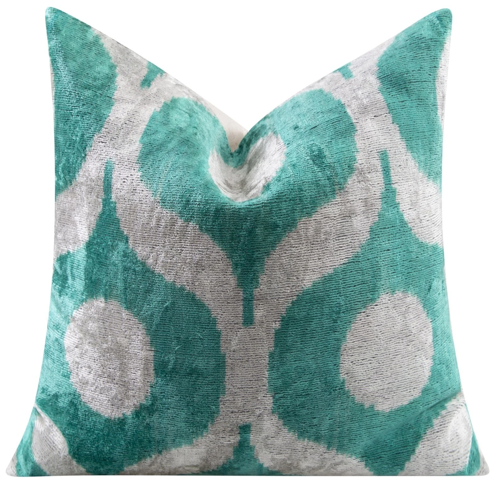 Handmade Velvet Throw Pillow - 16x16 Inches, Naturally Vegetable-Dyed, Premium D
