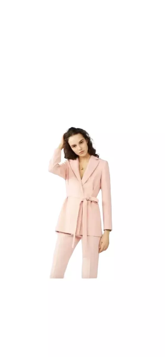 MAJE Woman s Veste Rose Belted Blazer Jacket SZ 38 US 6 eBay