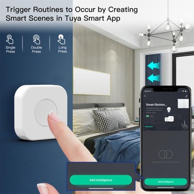 Tuya Wireless Mini Switch Zigbee Smart Scene Switch One Key Control ButtonSmart 