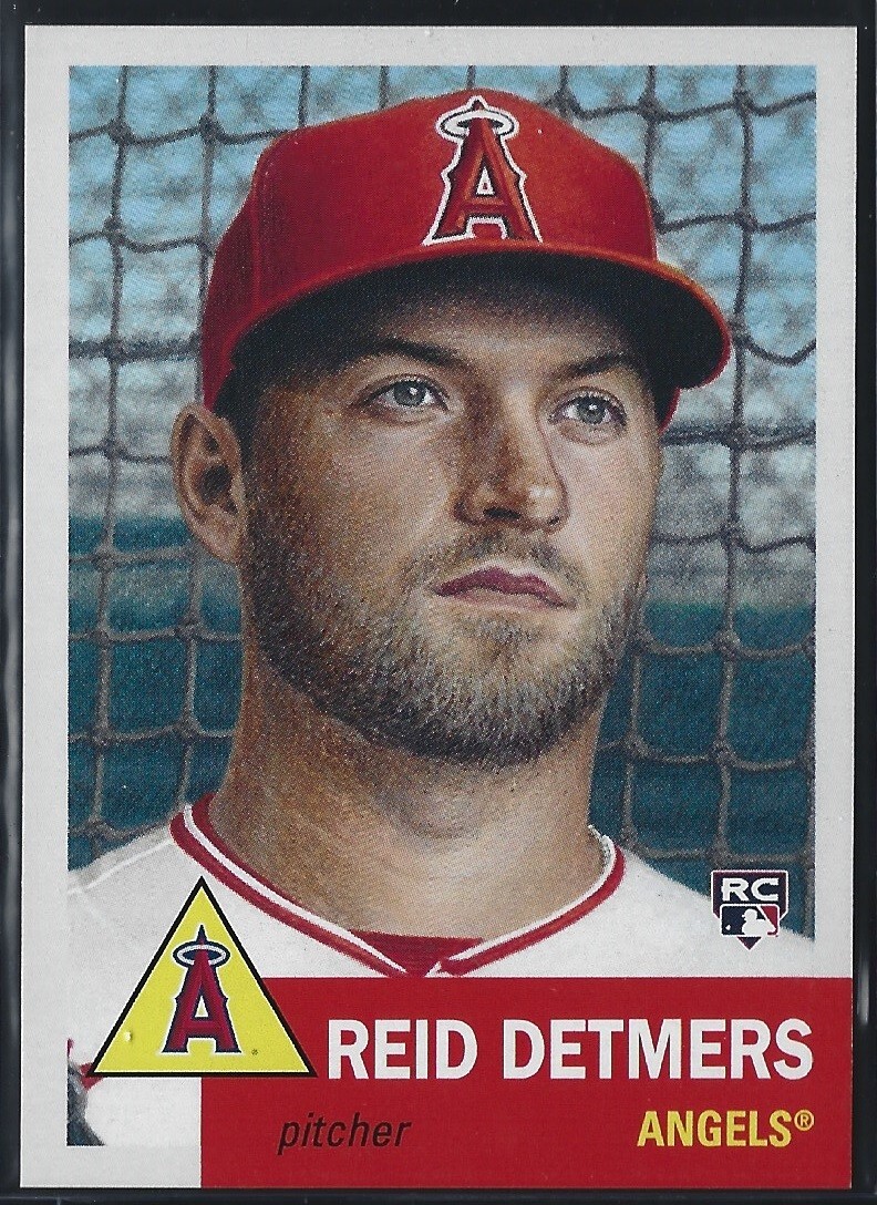 2022 TOPPS LIVING SET # 521 REID DETMERS Rookie Los Angeles Angels 2,216 PR b