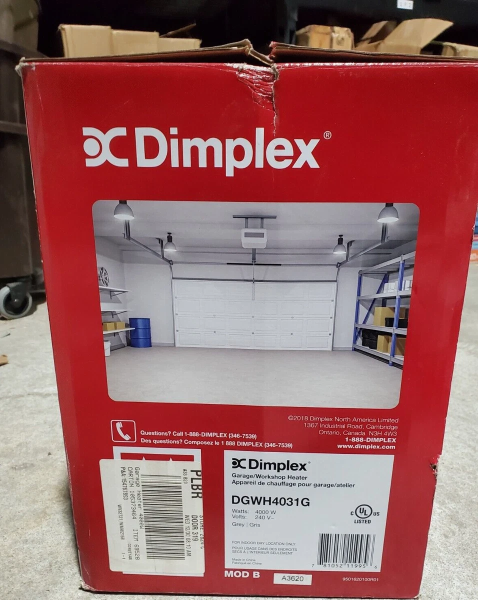 NEW* Dimplex 4000 Watt Portable Electric Garage Heater #DGWH4031G | eBay