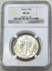 1946-D Walking Liberty Half Dollar NGC MS66 Frosty Bright Luster PQ #K488K