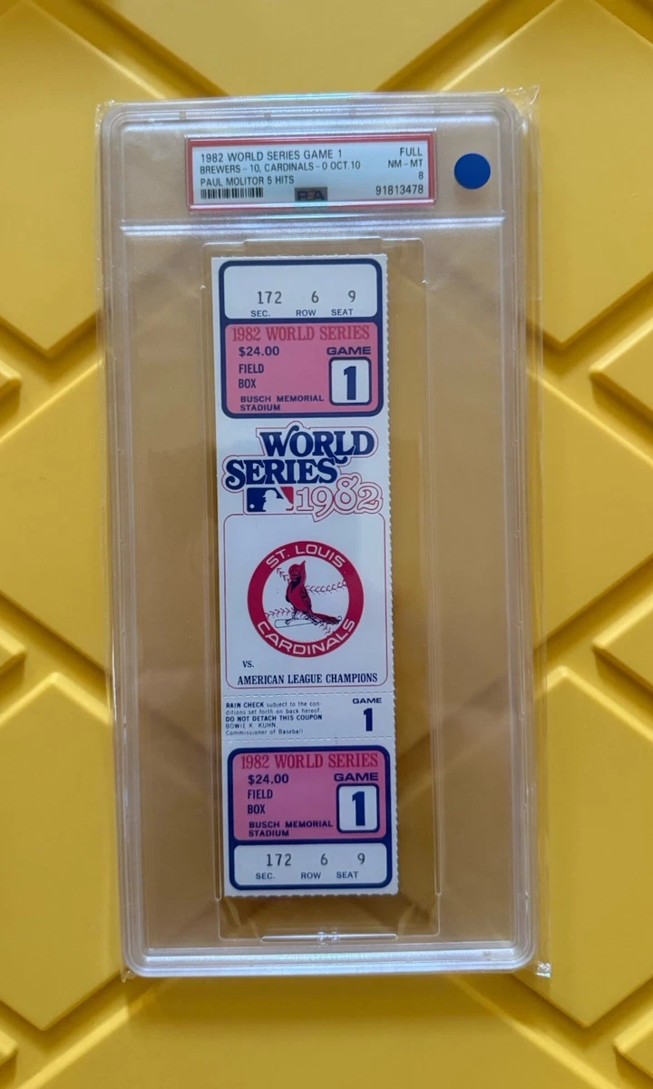 St. Louis Cardinals Baseball 1982 Vintage Sports Ticket Stubs