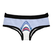 Womens Shark Panties Funny Shark Bite Bikini Brief Vacation Graphic Underwear