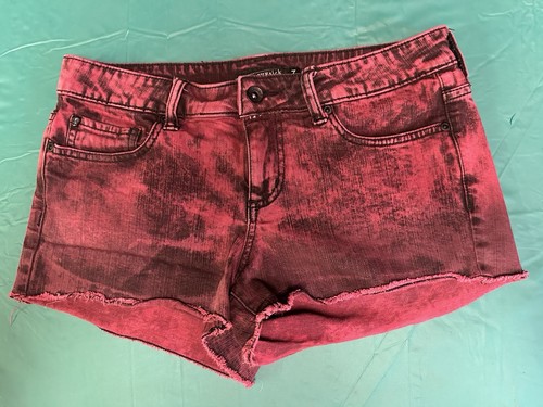 Blackheart Short Shorts Cut Off Red/Black Size 7