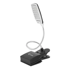 Book Light for Reading in Bed,Clip on LED Book Lights, USB/DC and AA Battery ...