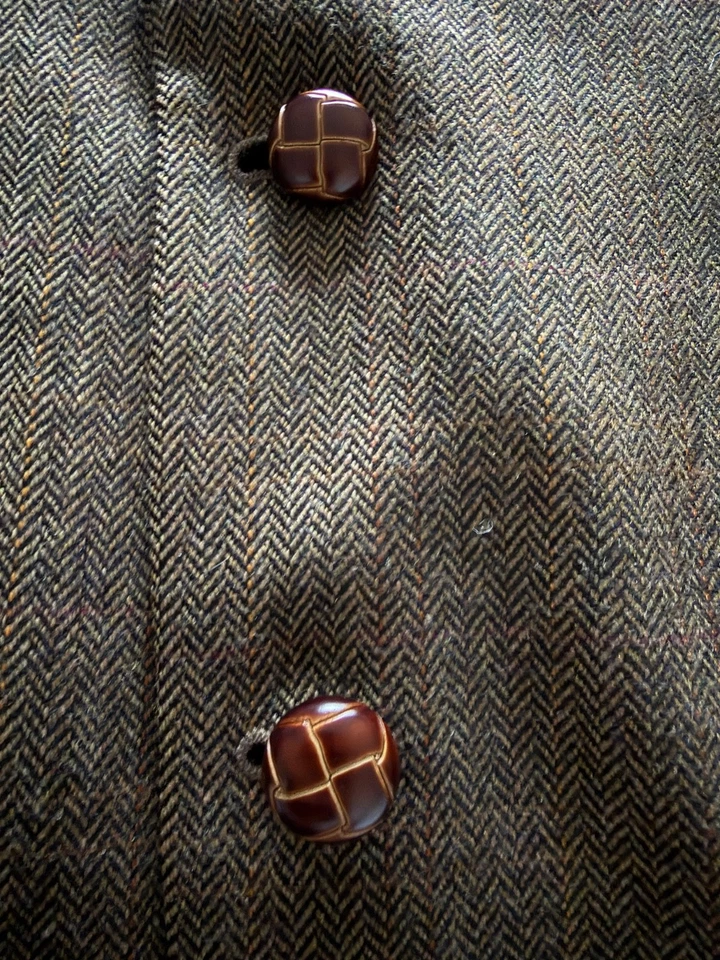 LAUREN RALPH LAUREN 100% LAMBSWOOL Herringbone ELBOW PATCH 42R Blazer Jacket EXC - Image 4 of 4