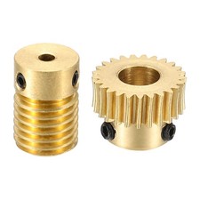 Worm Gear Set 0.5 Module 1:25 Reduction Rate(Gear-6mm Bore, Rod 3mm Bore)