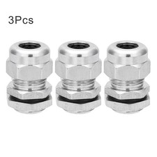 3Pcs PG9 Cable Gland Steel Waterproof Connector Locknut for 4mm-8mm Dia Cable