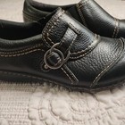 Clarks Ashland Indigo Black Leather Clogs Slip On Loafers Women's Size 8M Comfy — photo 3