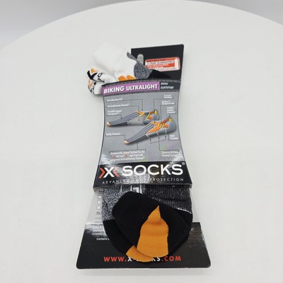 X-Bionic X-Socks Biking Ultralight 35 - 38 Fahrradsocken Sportsocken weiß