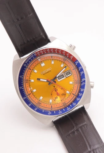 Vintage Seiko Pogue Chronograph 6139-6002 Automatic Japan Made Men's Watch.