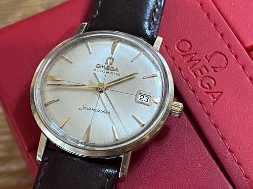Vintage Omega Seamaster, Automatic, Date, Crosshair, OG Buckle/Bezel/Crown ~1961