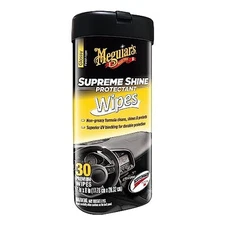 Meguiar's Supreme Shine Protectant Wipes 30 Count Interior Cleaner UV Protection