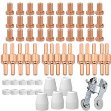 61Pcs PT31 Plasma Cutting Consumables with PT-31 Roller Guide Fit CUT-40...
