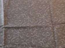 Large Gray Swirls on Black Cotton Fabric 44" Wide x 36" long