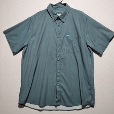 Dixxon Flannel Co Hawaiian Shirt Men 2XL XXL The Benny Dark Green D-Lite Camp