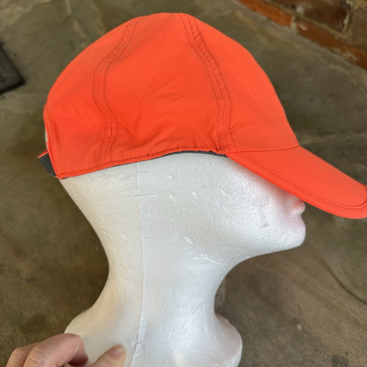 Under Armour Free Fit Running Hat Orange Pink Adjustable Lightweight Reflective View 3
