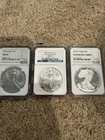 A Lot Of Three Silver Eagles
