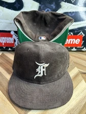 New Era Fear Of God Fitted 7 1/4 Retro Crown Low Profile Travis Mocha Fog Cord