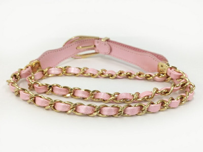 CHANEL ベルト チェーン レザー ピンク A24C AUTH CHANEL BELT CHAIN LEATHER PINK A24C COCO MARK CHANEL CHAIN