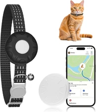 Smart Cat GPS Tracker, Cat Tracker Compatible with Apple Find My App (Only Ios),